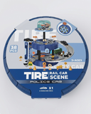 Police Parking Lot 38 Pcs With Die Cast Vehicle