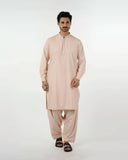 Eminent Men's Embroidered Kurta Shalwar Suit - Peach, Men's Shalwar Kameez, Eminent, Chase Value