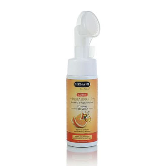 Hemani Expert Insta Bright Vitamin C & Hyaluronic Acid Foaming Face Wash 150ml, Face Washes, Hemani, Chase Value
