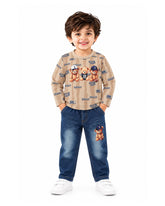 Valuables Boys Printed Full Sleeves Suit