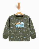 Eminent Newborn Boys Sweatshirt - Olive Green, Newborn Boys Hoodies & Sweatshirts, Eminent, Chase Value