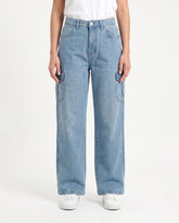 Women's Cargo Denim Pants