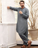 Eminent Men's Stitched Kurta Shalwar Suit - Charcoal, Men's Shalwar Kameez, Eminent, Chase Value