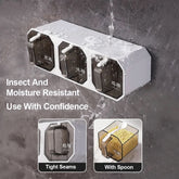 Wall-Mounted Triple Cereal & Spice Dispenser Storage Box, Spice Boxes, Chase Value, Chase Value