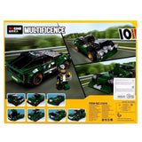 Multificence Super Racing Car Building Blocks - Green, Remote Control, Chase Value, Chase Value