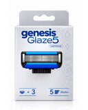 Genesis Glaze 5 Razor Cartridges - 3 Pc