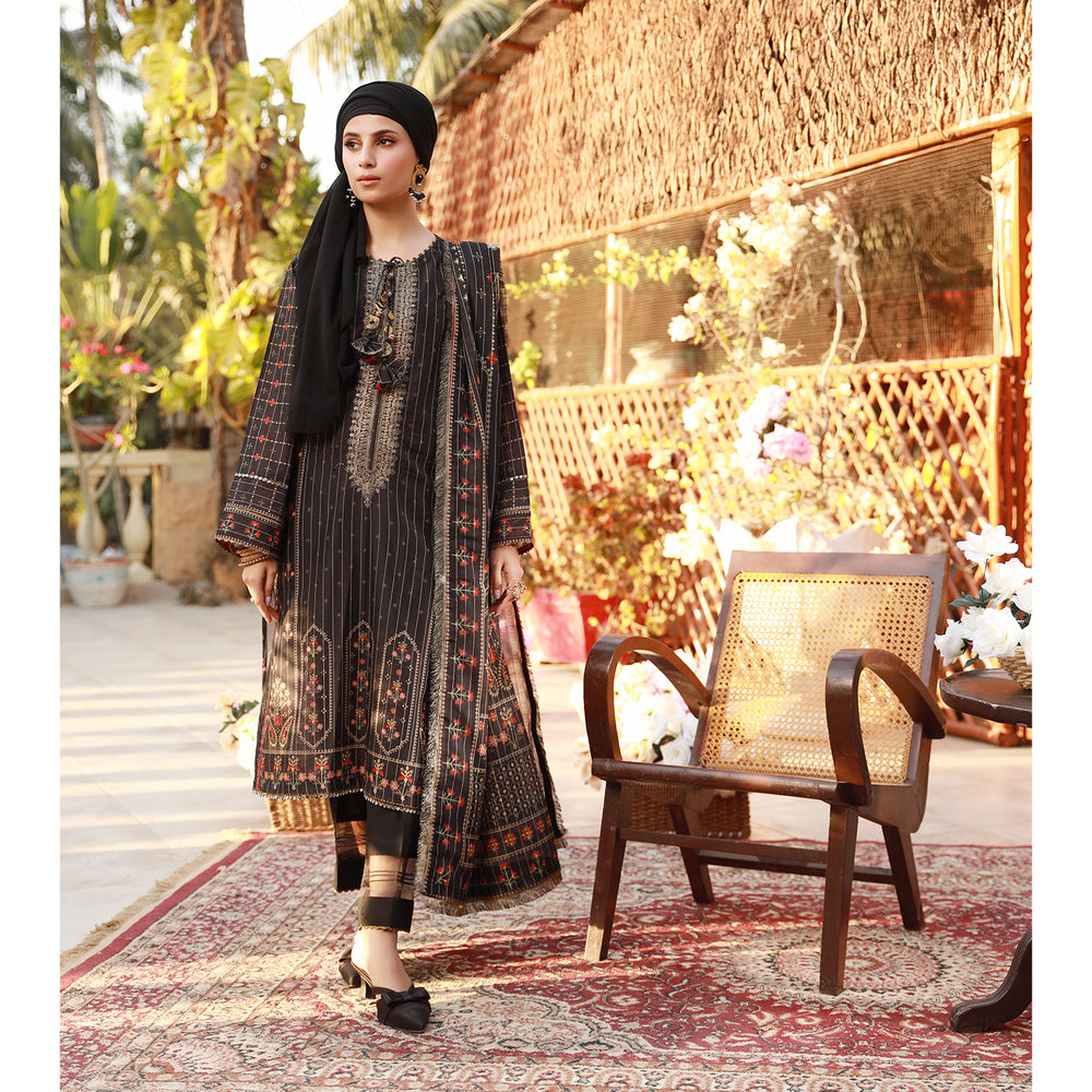 Eminent Printed Embroidered Messuri Unstitched 3 Pcs Suit - 7, Women, 3Pcs Shalwar Suit, Eminent, Chase Value