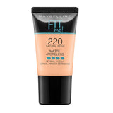 Maybelline Fit Me Matte + Poreless Liquid Foundation, 220, Natural Beige, Foundation, Maybelline, Chase Value