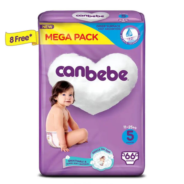 Canbebe Mega Pack Junior 66ss (11-25 kg), Diapers & Wipes, Chase Value, Chase Value