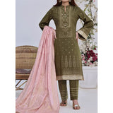 VS-JACQAURD Cambric Printed Unstitched 3pcs Suit - 2305-B, Women, 3Pcs Shalwar Suit, VS Textile, Chase Value