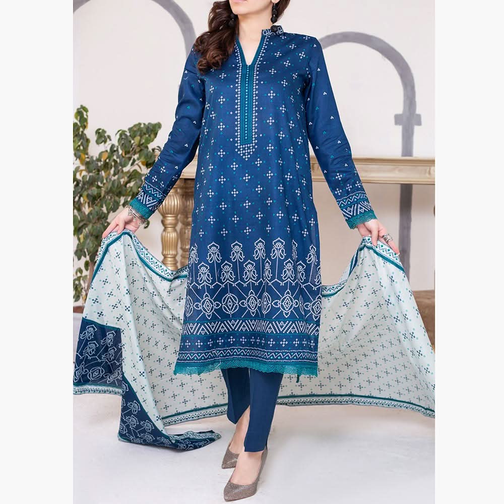 VS Daman Cambric Printed Unstitched 3Pcs Suit V-1, Women, 3Pcs Shalwar Suit, VS Textiles, Chase Value