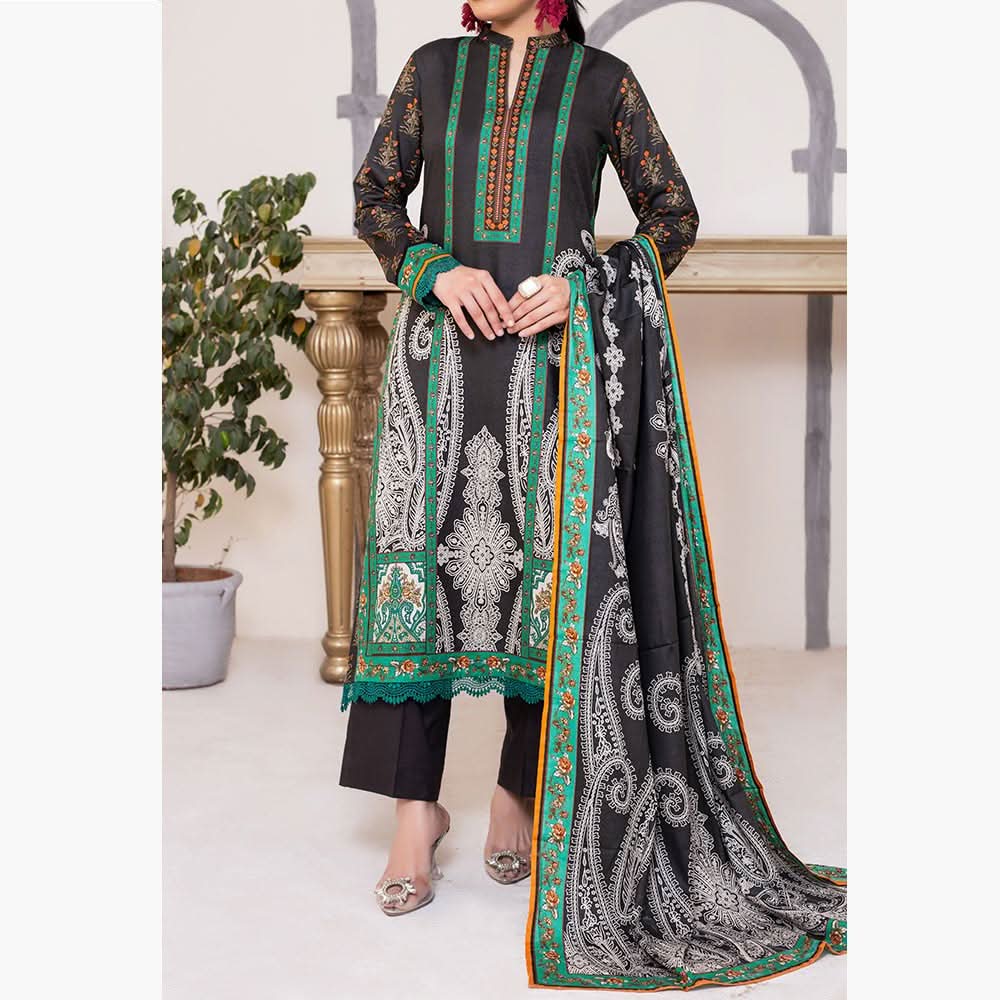 VS Daman Cambric Printed Unstitched 3Pcs Suit V-1, Women, 3Pcs Shalwar Suit, VS Textiles, Chase Value