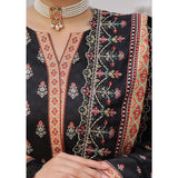 VS-ANMOL Cottel Printed Emboridered Unstitched 3pcs Suit With Emboridered Dupatta - 256, Women, 3Pcs Shalwar Suit, VS Textile, Chase Value