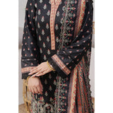 VS-ANMOL Cottel Printed Emboridered Unstitched 3pcs Suit With Emboridered Dupatta - 256, Women, 3Pcs Shalwar Suit, VS Textile, Chase Value