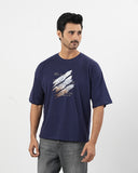 Men's Drop Shoulder Printed Shirt