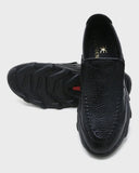Eminent Black Casual Loafers for Men – Textured Faux Leather, Men's Casual Shoes, Eminent, Chase Value