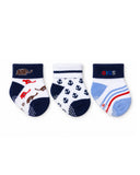 Newborn 3 Pc Card Socks - Dark