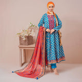 Eminent Embroidered Lawn Digital Printed 3 Piece Suit - S24LPE3P01, Women, Unstitched Kurti, Eminent, Chase Value