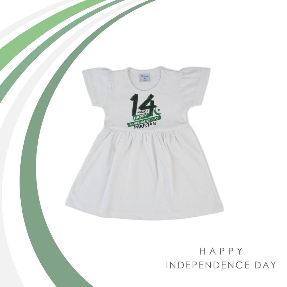 Valuable Girls Frock - White, Girls Frocks, Chase Value, Chase Value