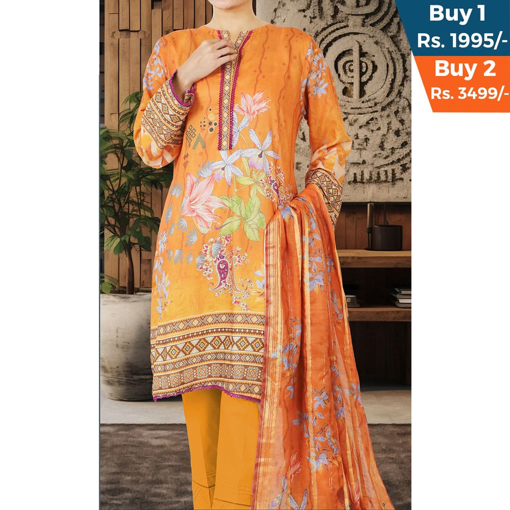 Valuable Cotton Digital Unstitched 3Pcs Suit - 3, Women, 3Pcs Shalwar Suit, Chase Value, Chase Value