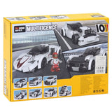Multificence Flowing Roadster Building Blocks Car Set – 209+ Pieces, Non-Remote Control, Chase Value, Chase Value
