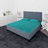 King Quilted Cotton Waterproof Mattress Protector 72X78" - Sea Green, Mattress Protector, Chase Value, Chase Value