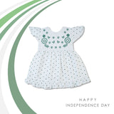 Girls Embroidered Azadi Frock - White, Girls Frocks, Valuable, Chase Value