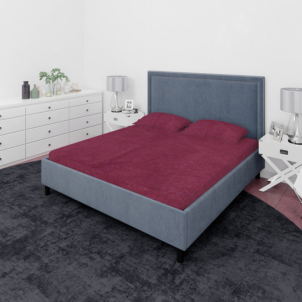 Waterproof Mattress Protector Double Bed Sheet - Maroon, Double Size Bed Sheet, Chase Value, Chase Value