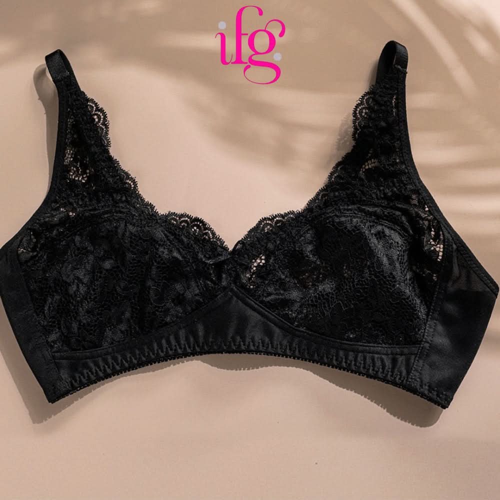 IFG Poppy Bra Blossom 002 - Black, Women Bras, IFG, Chase Value