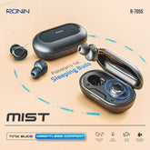 Ronin Earbud Mist R-7055 - Black, Airbuds, Ronin, Chase Value