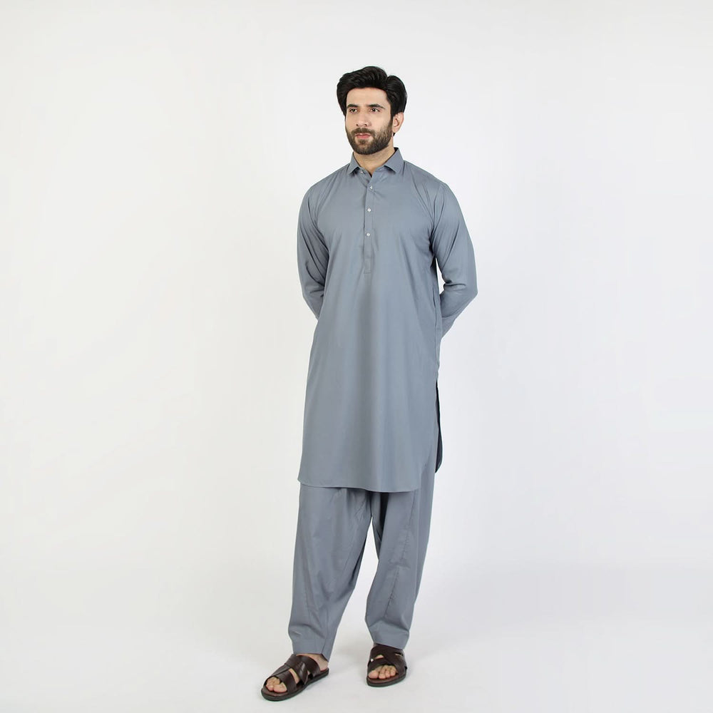 Eminent Men's Kameez Shalwar Plain Suit - Dark Grey, Men's Shalwar Kameez, Eminent, Chase Value