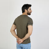 Eminent Men's Round Neck Half Sleeves T-Shirt - Olive, Men's T-Shirts & Polos, Eminent, Chase Value