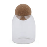 Glass Jar With Fiber Ball Lid Small O1 - White, Storage Boxes, Chase Value, Chase Value