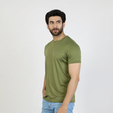 Men's Half Sleeves Round Neck T-Shirt - Green, Men's T-Shirts & Polos, Chase Value, Chase Value