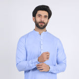 Men's Slim Fit Kurta Shalwar Suit - Blue, Men's Shalwar Kameez, Chase Value, Chase Value