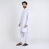Men's Slim Fit Kurta Shalwar Suit - White, Men's Shalwar Kameez, Chase Value, Chase Value