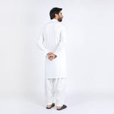Men's Slim Fit Kurta Shalwar Suit - Off White, Men's Shalwar Kameez, Chase Value, Chase Value