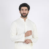 Men's Slim Fit Kurta Shalwar Suit - Cream, Men's Shalwar Kameez, Chase Value, Chase Value