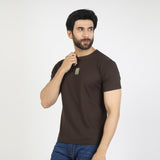 Eminent Men's Round Neck Half Sleeves T-Shirt - Dark Brown, Men's T-Shirts & Polos, Eminent, Chase Value