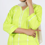 Women's Embroidered Kurti - Highlighter, Women Ready Kurtis, Chase Value, Chase Value