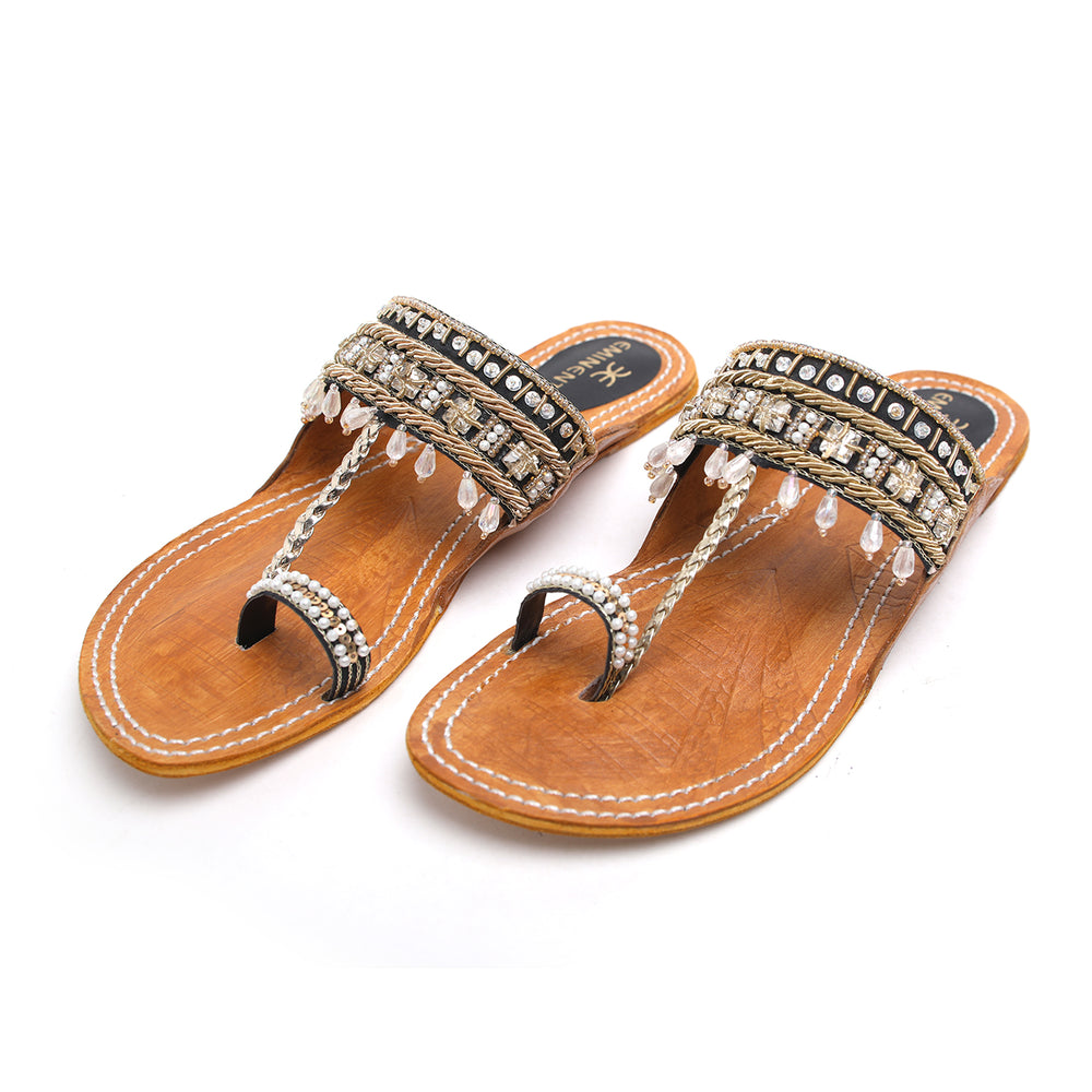 Eminent Women's Kolhapuri Slipper - Black, Women Slippers, Eminent, Chase Value