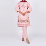 Women's Jacquard 2 Pcs Suit - Pink, Women Shalwar Suits, Chase Value, Chase Value