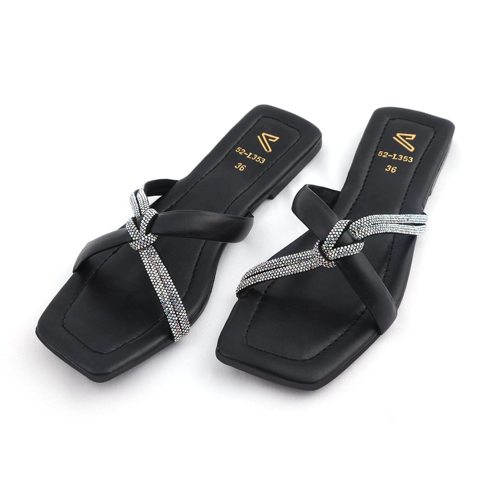 Women's Slipper - Black, Women Slippers, Chase Value, Chase Value