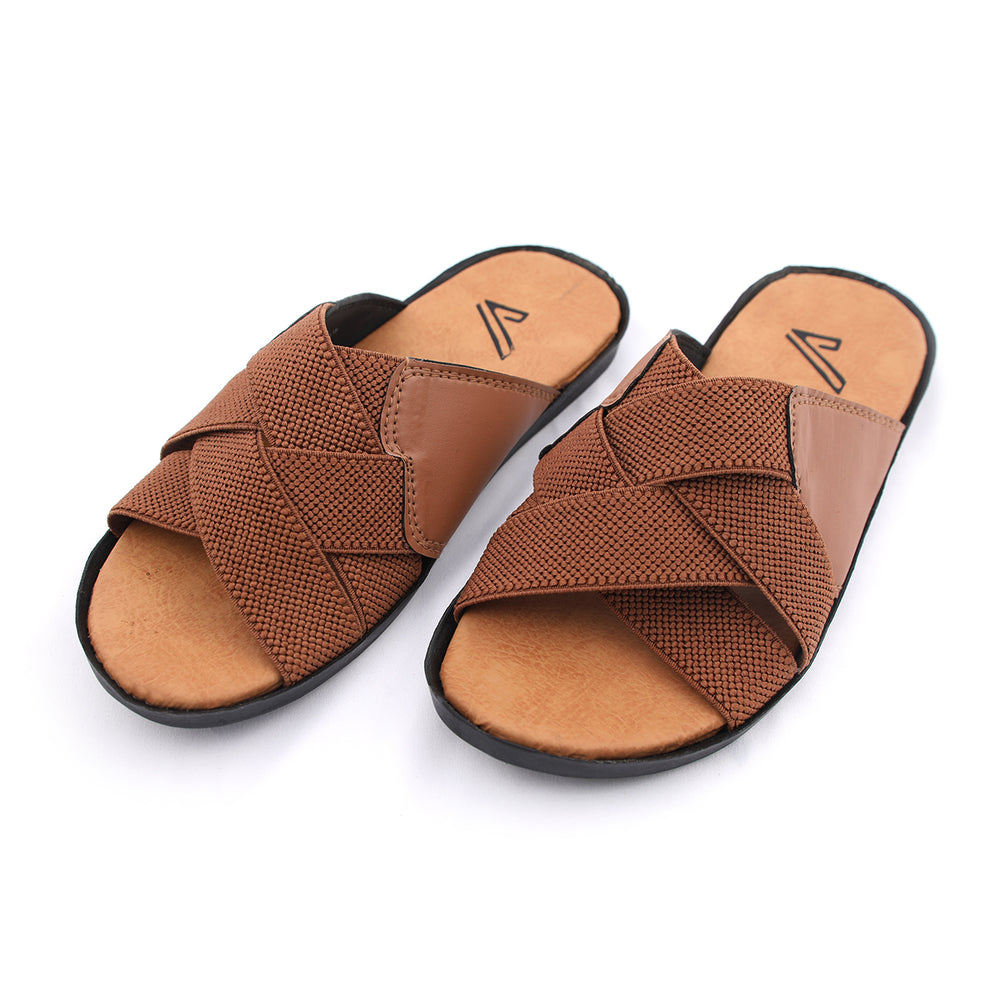 Valuable Cross-Strap Casual Slippers 811/M283 - Mustard, Men's Slippers, Chase Value, Chase Value