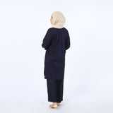 Women's Dyed Solid Co-Ord Set - Navy Blue, Women Co-Ord Set, Chase Value, Chase Value