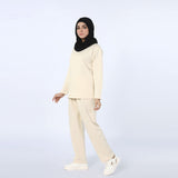 Women's 2Pcs Pajama Suit - Off White, Women Two Piece Outfit, Chase Value, Chase Value