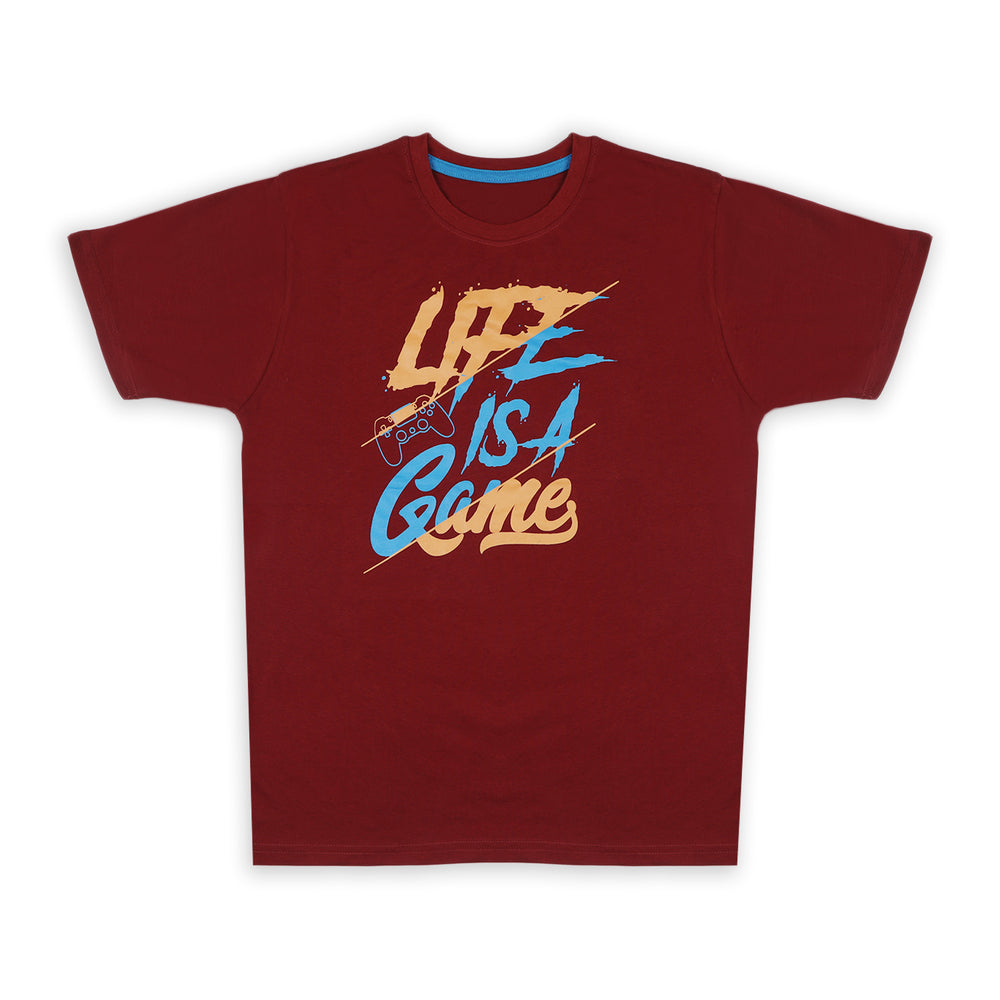 Men's Half Sleeves T-Shirt - Maroon, Men's T-Shirts & Polos, Chase Value, Chase Value