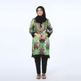 Women's Digital Printed Stitched Kurti - Green, Women Ready Kurtis, Chase Value, Chase Value