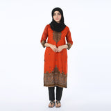Women's Printed Kurti - Orange, Women Ready Kurtis, Chase Value, Chase Value