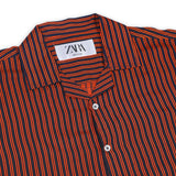 ZARA Men's Linen Half Sleeves Shirt - Orange, Men's Shirts, Chase Value, Chase Value